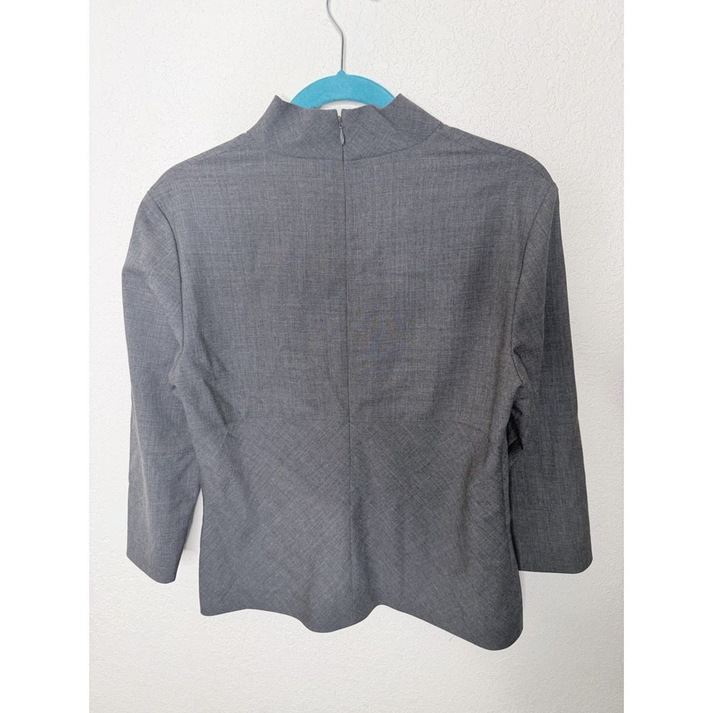 Finity Studio Wool Blend Blouse Size 10 Gray Office Career Wear - Picture 2 of 9